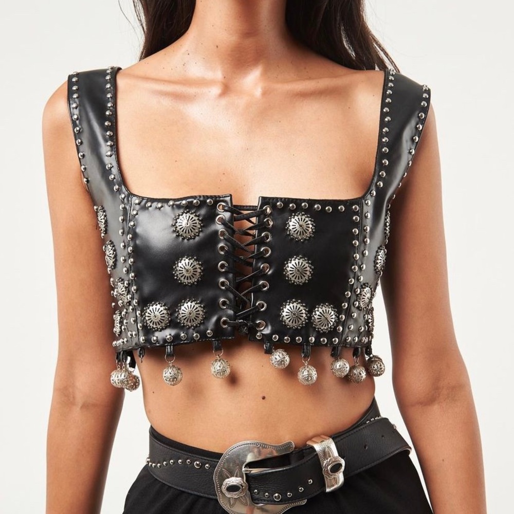 Seta Apparel Eclair Vest Festival Crop Top